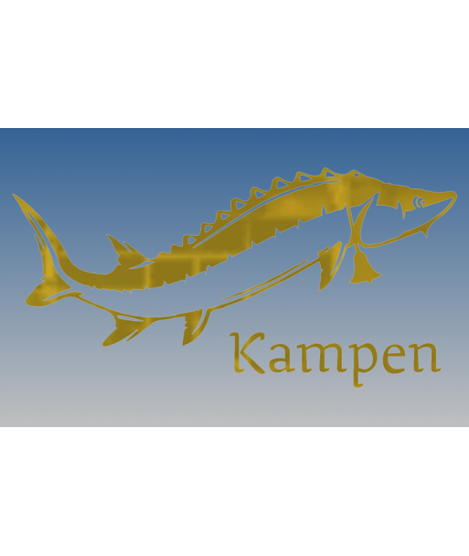 Kampersteur Recht met tekst (H: 20.9cm x B: 42cm)