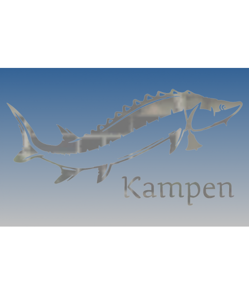 Kampersteur Recht met tekst (H: 20.9cm x B: 42cm)