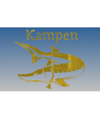 Kampersteur Gebogen met tekst