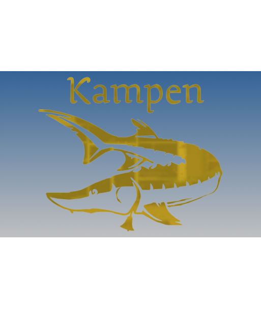 Kampersteur Gebogen met tekst Kampersteur Gebogen met tekst